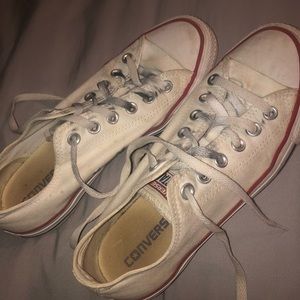 white low-top converse